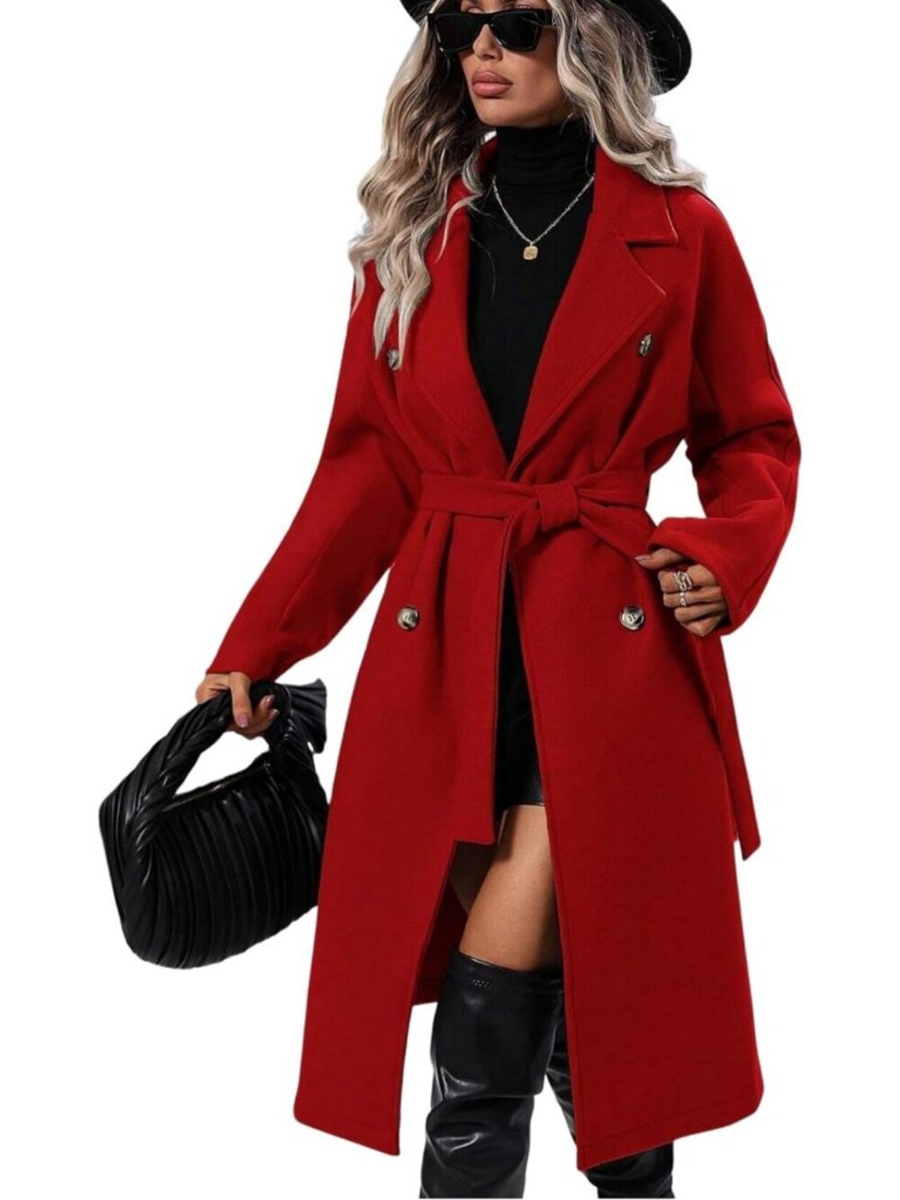 Cozy Women's Winter Wool Blend Pea Coat | Stylish Long Trench Jacket